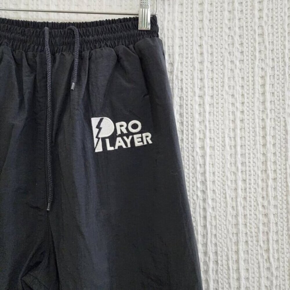 Vintage 90's NBA Pro Player Black Windbreaker Sweat Pant Jogger Pants Size Small - Picture 8 of 12
